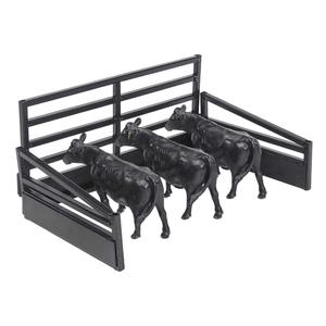 Show Cattle Stall Display Tie Rail and Side Panels Toy  - Black Little Buster Toys